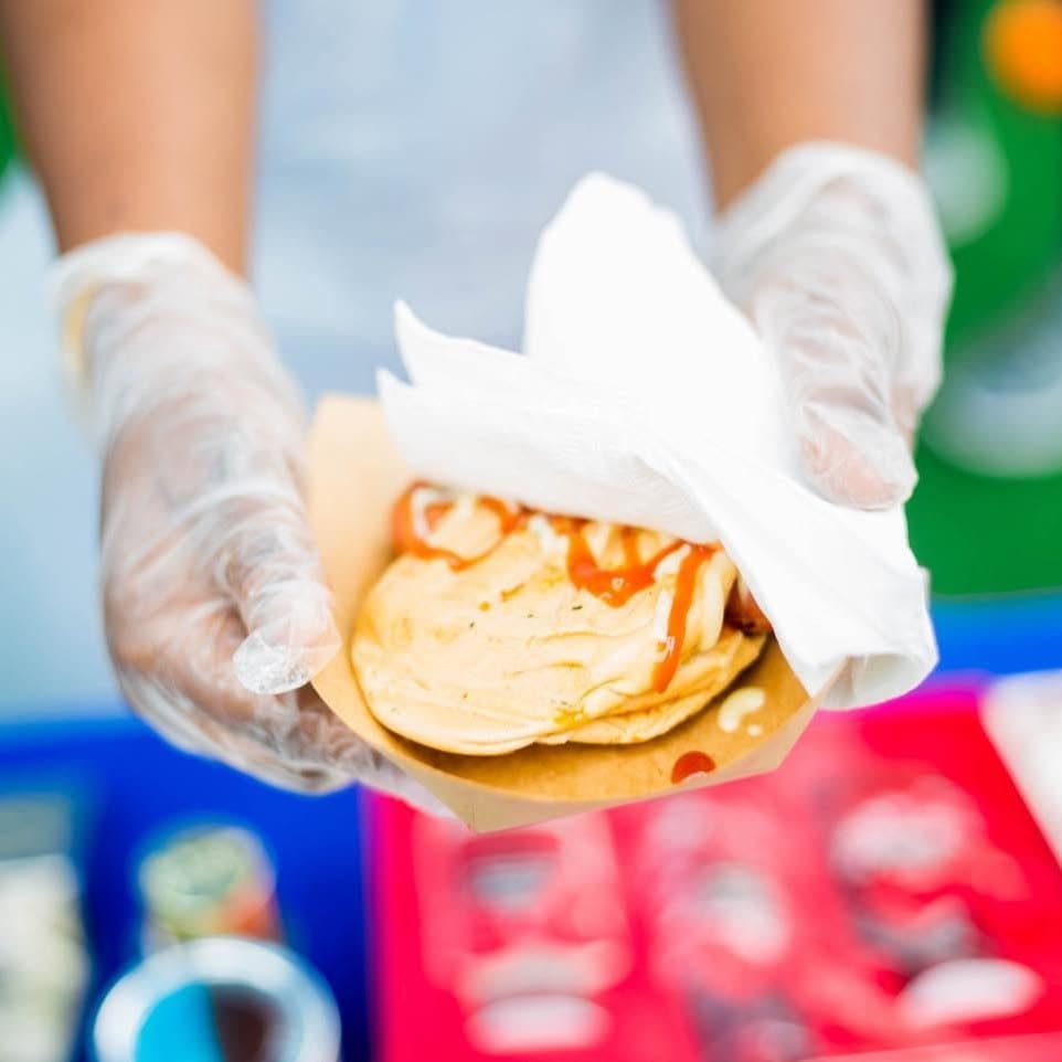 Pancakes at the Market Day food stall