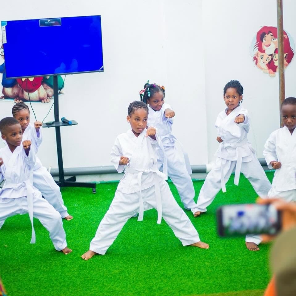 Learners in a karate session