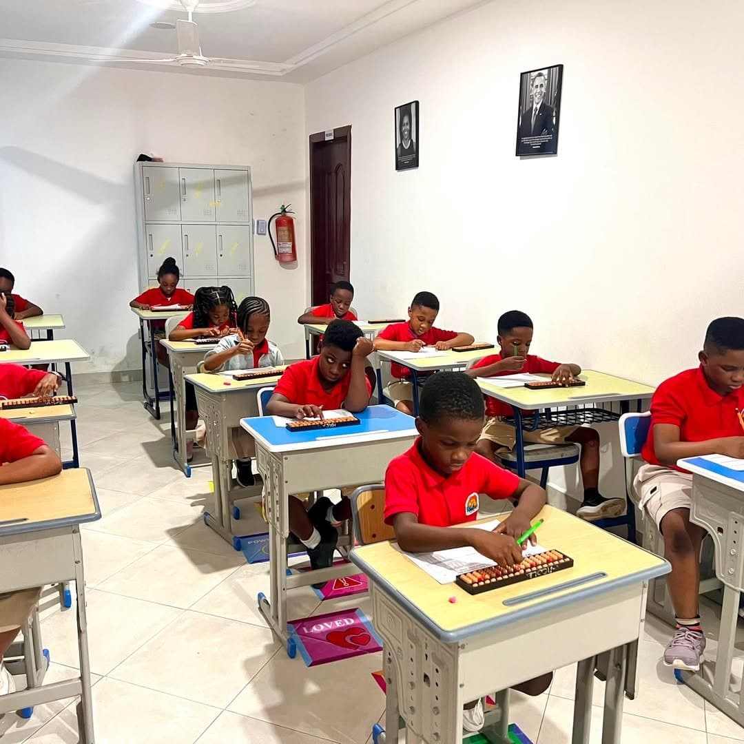 Primary classroom during an abacus session